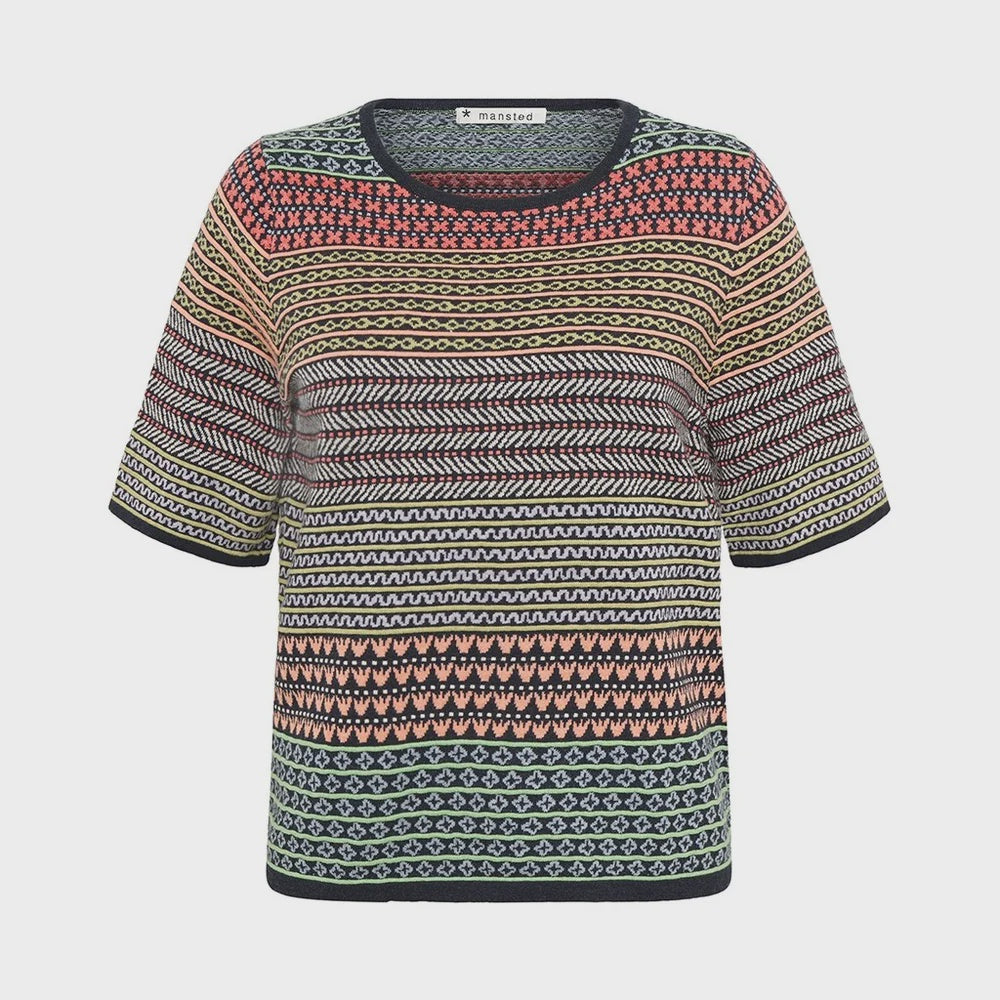Hilde Eco Jacq Tee Navy - Mansted