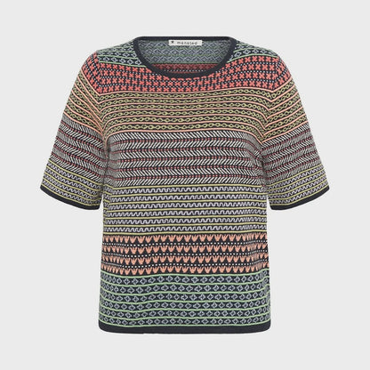 Hilde Eco Jacq Tee Navy - Mansted