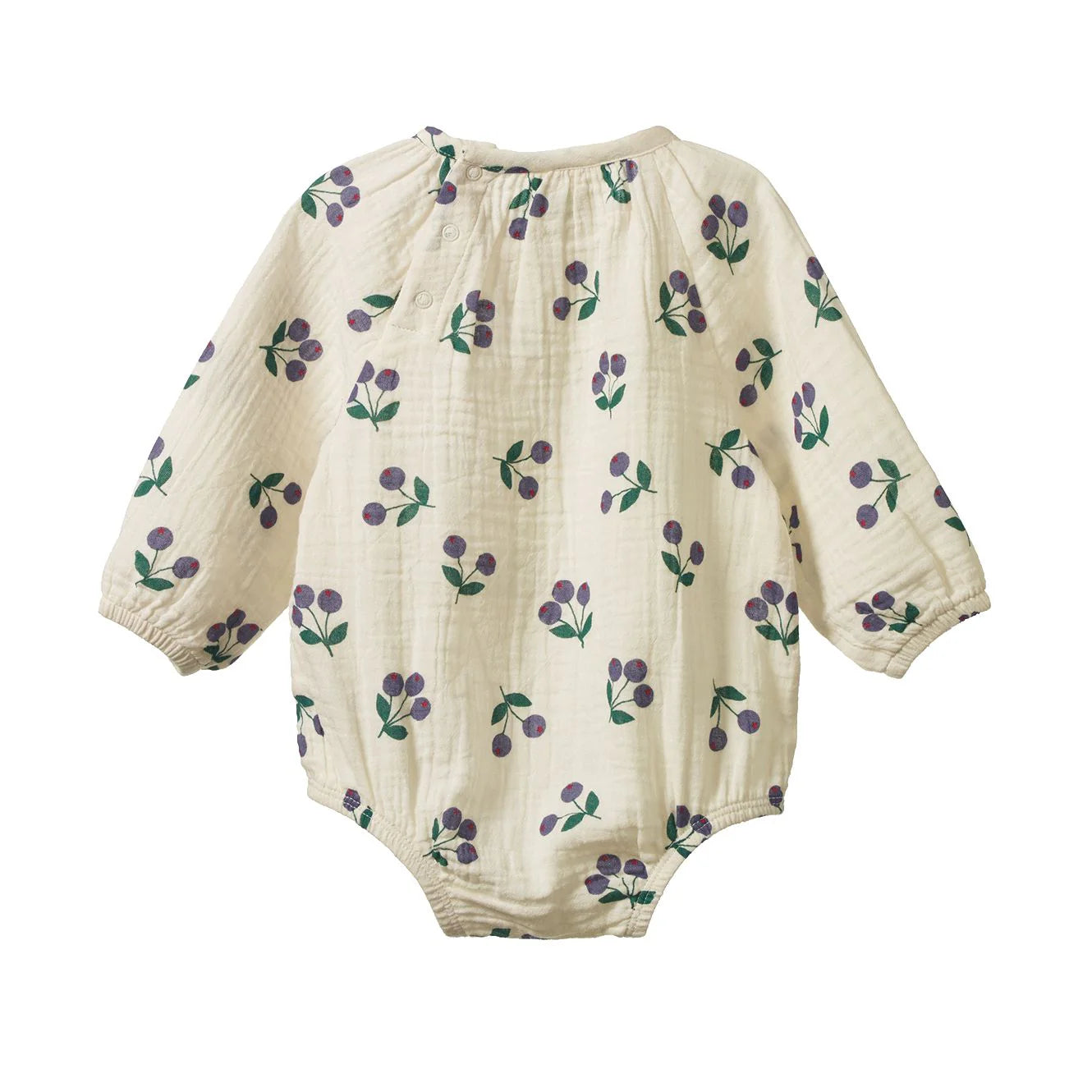 L/S Meadow Bodysuit Muslin Winter Berry Print Nature Baby
