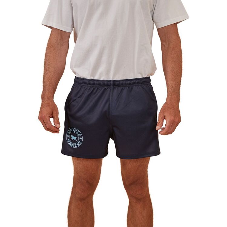 123049RW Mens Footy Shorts - Navy