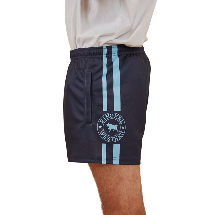 123049RW Mens Footy Shorts - Navy