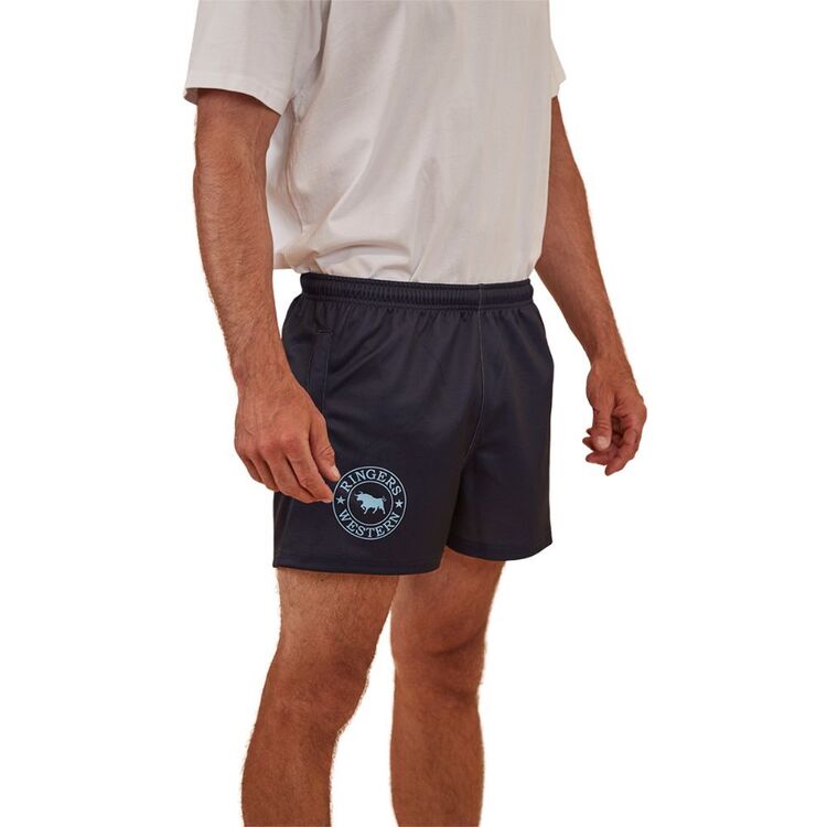 123049RW Mens Footy Shorts - Navy