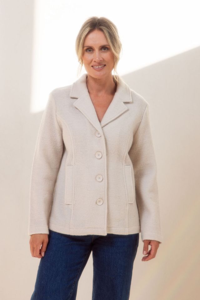 100% Boiled Wool Blazer  See Saw