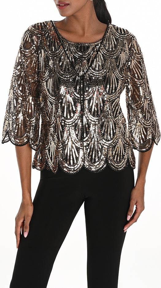 Knit Jacket Black/Gold 259729