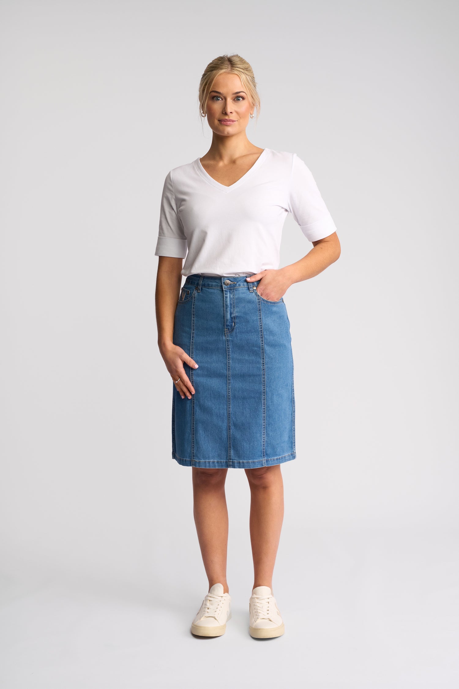 Poppy Skirt Light Denim - Vassalli
