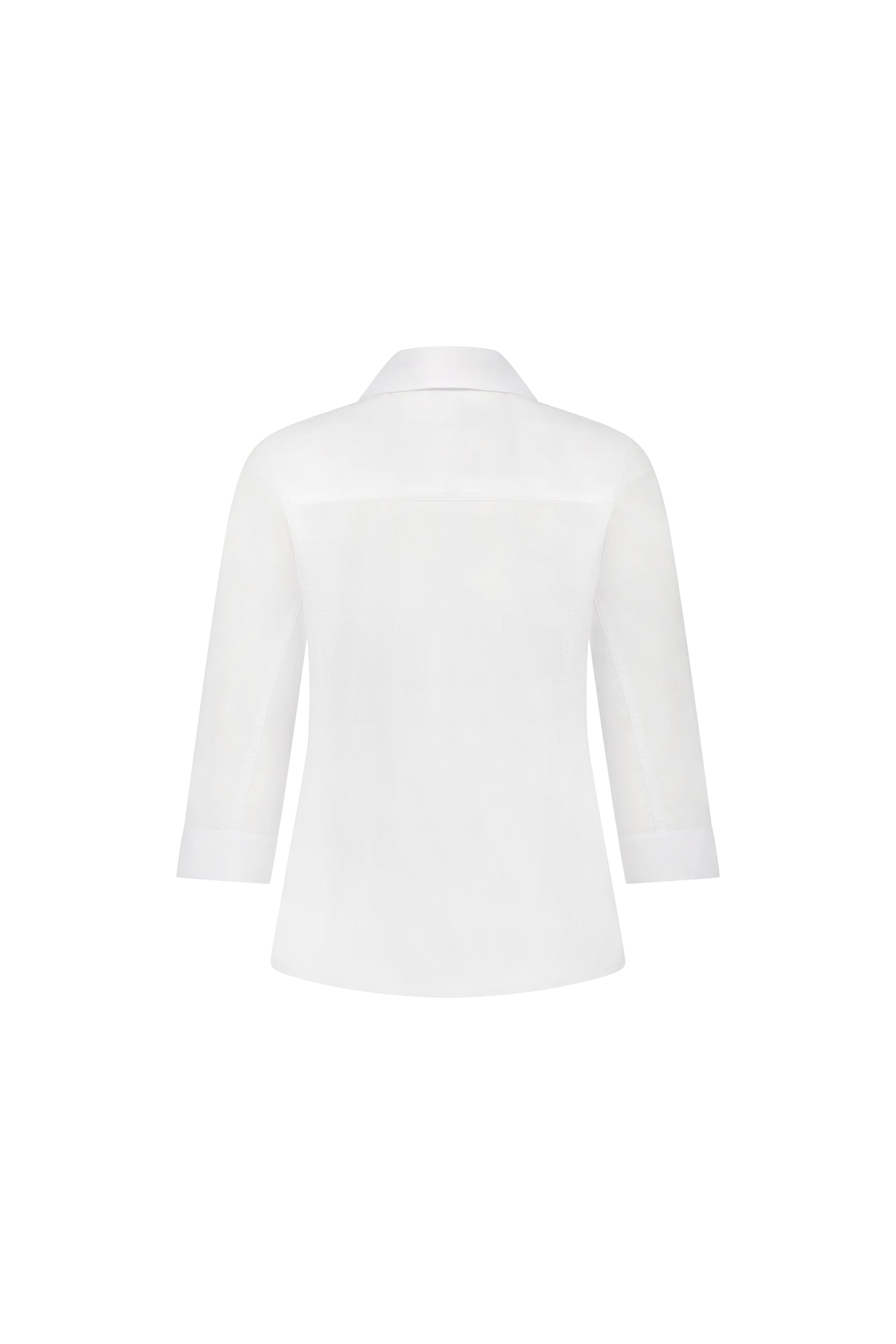 4032 Plain Button Up Shirt With Rib Panels