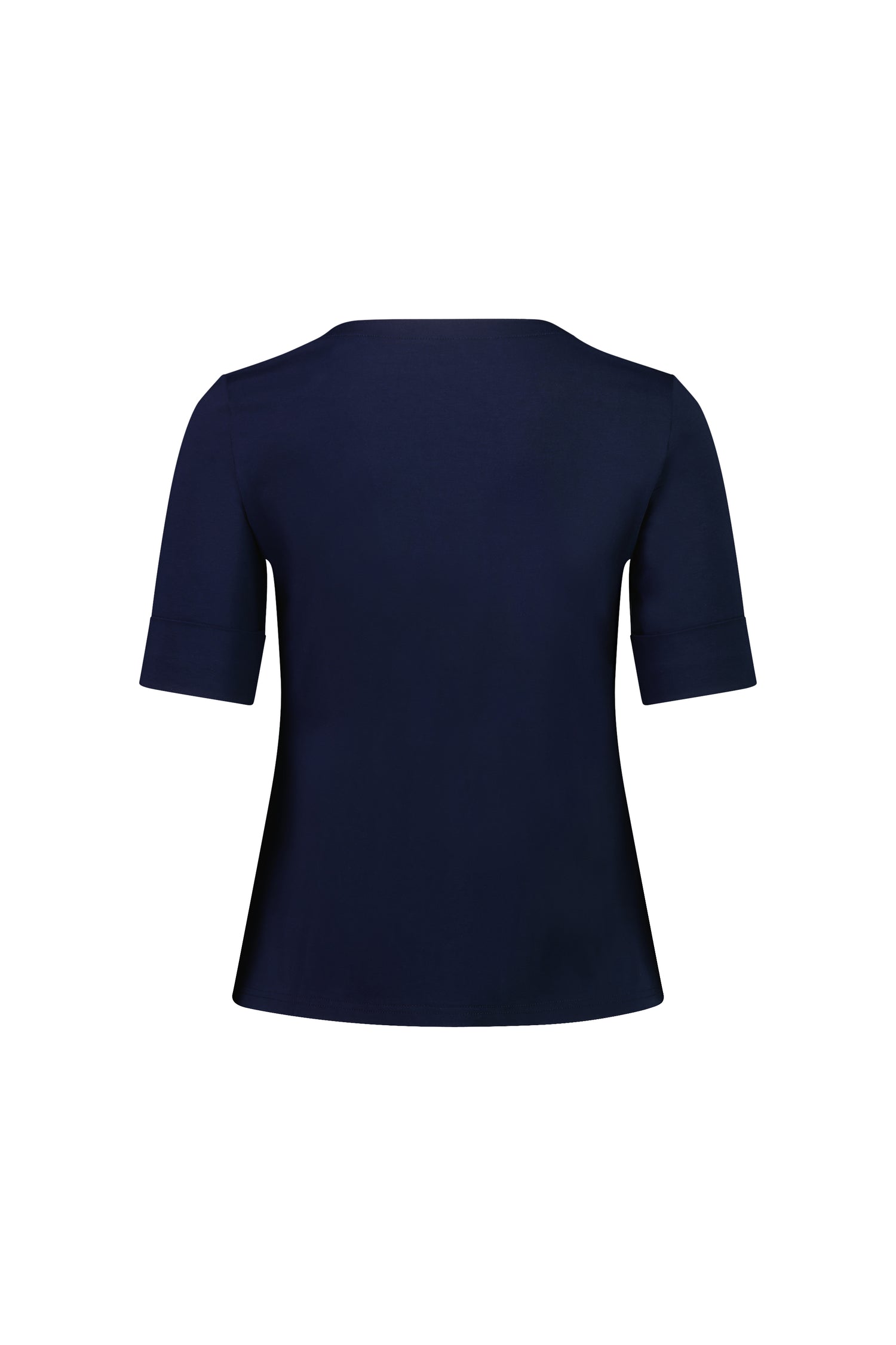 4264 V Neck Top with Cuffed Sleeve