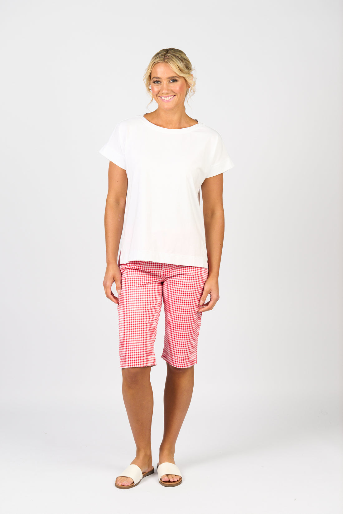 4363 Drop Sleeve Top with Stepped Hem