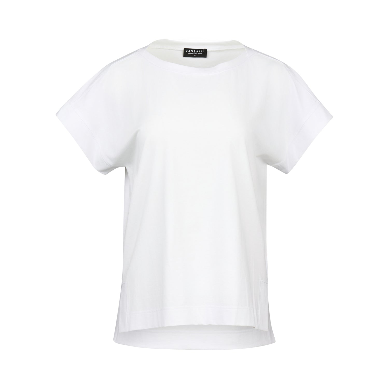 4363 Drop Sleeve Top with Stepped Hem