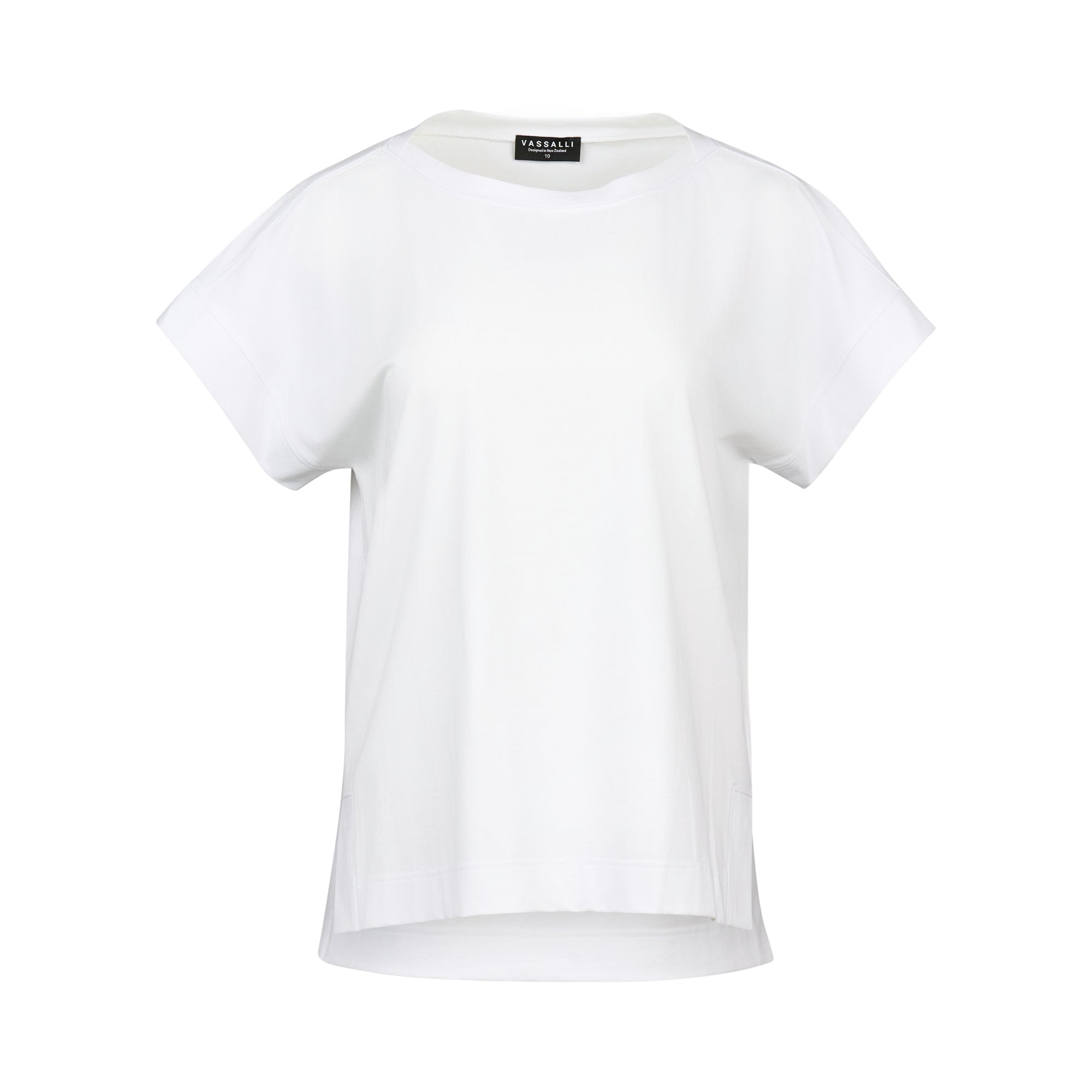 4363 Drop Sleeve Top with Stepped Hem