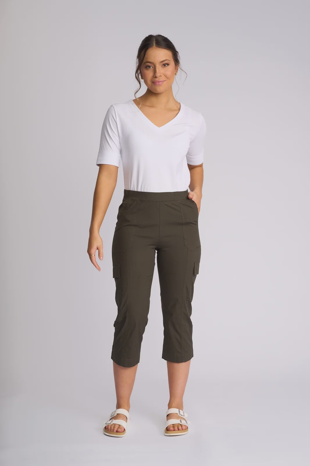 Wave Pull-On Cargo Pant Khaki - Vassalli