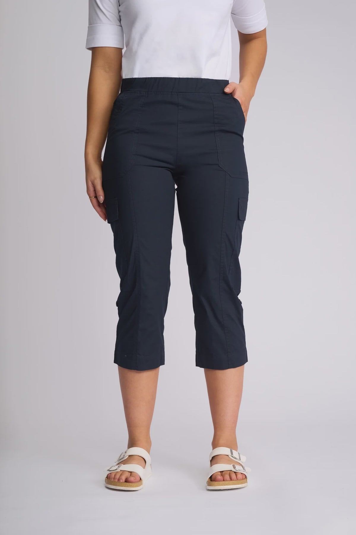 Wave Pull-On Cargo Pant Navy - Vassalli