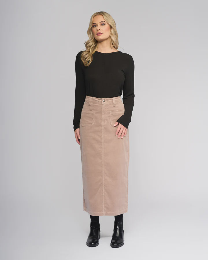 Lane Cord Skirt Twig Vassalli
