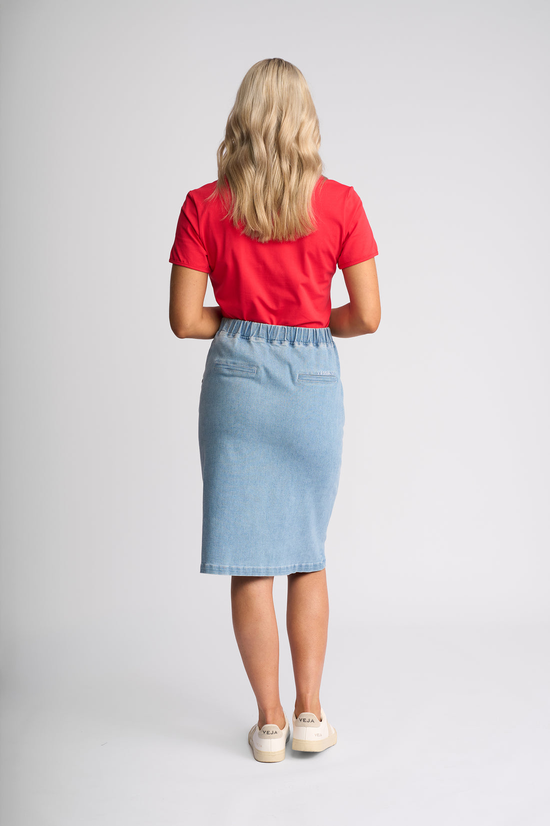 Terra Skirt Light Wash Denim - Vassalli