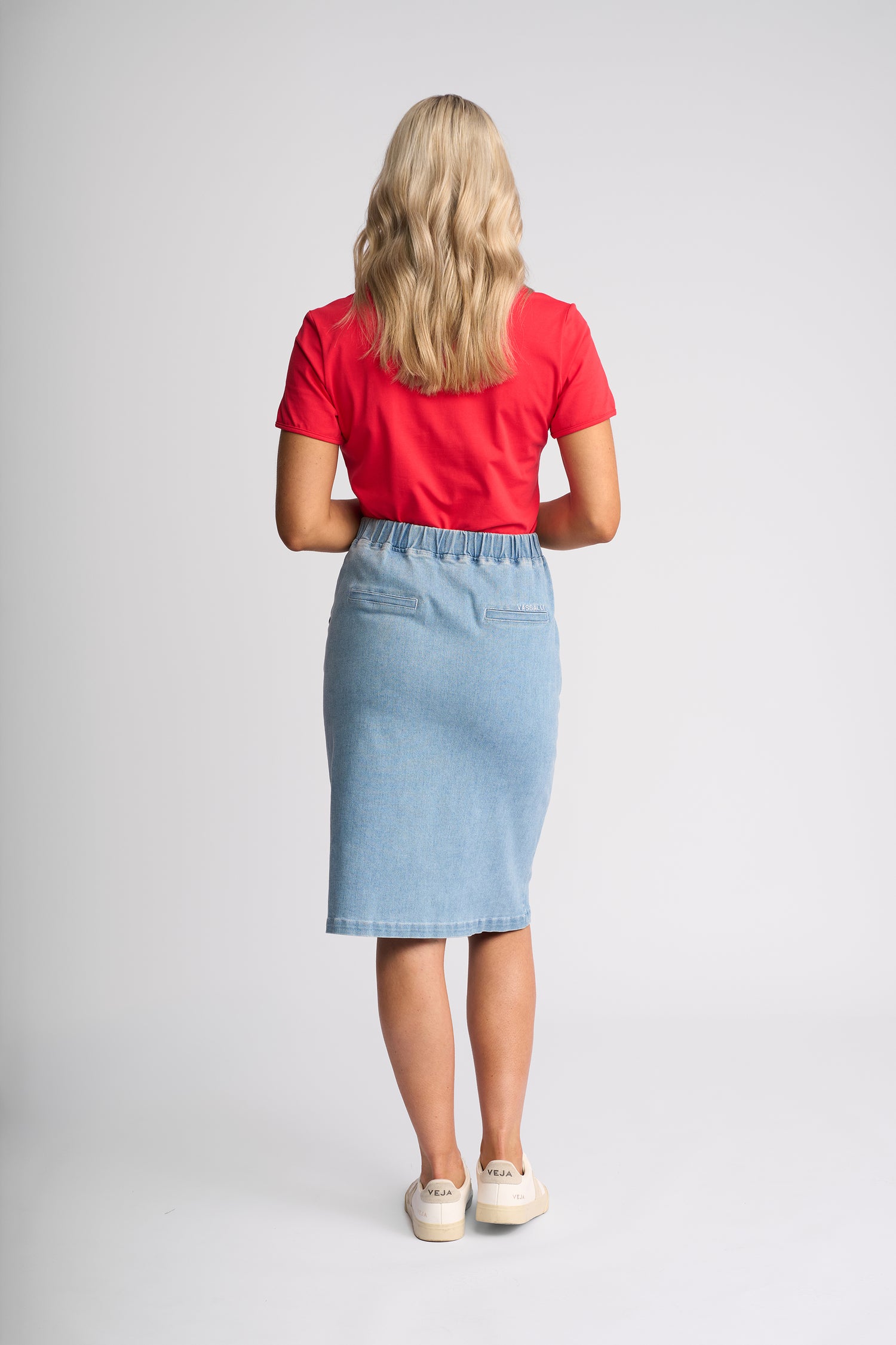 Terra Skirt Light Wash Denim - Vassalli