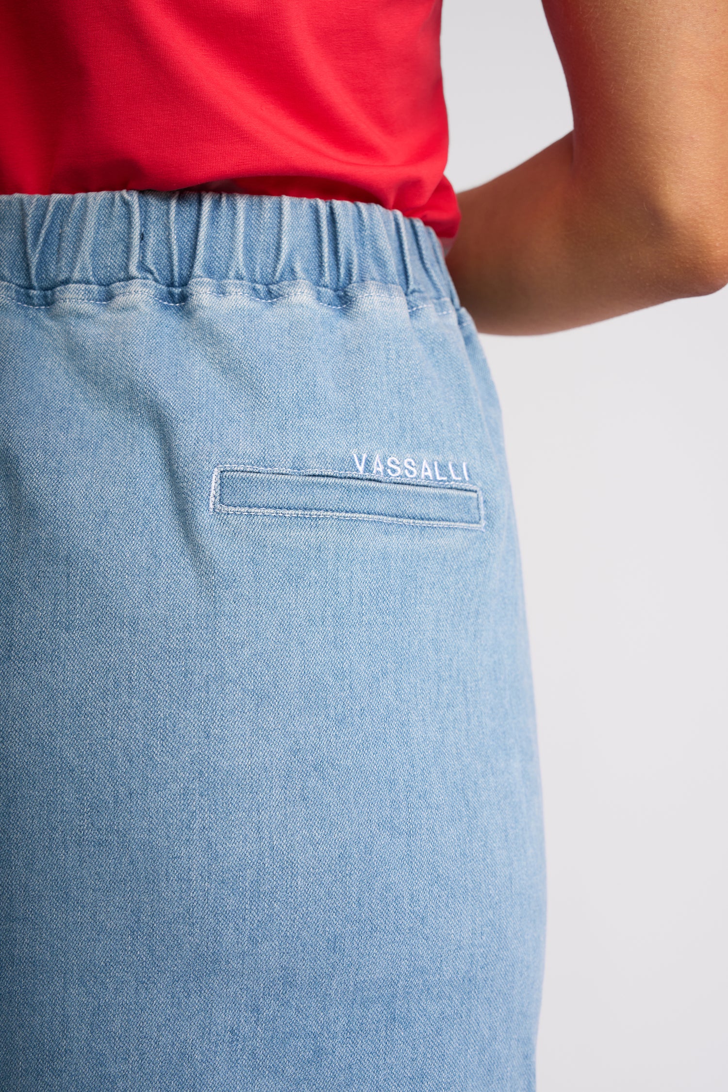 Terra Skirt Light Wash Denim - Vassalli