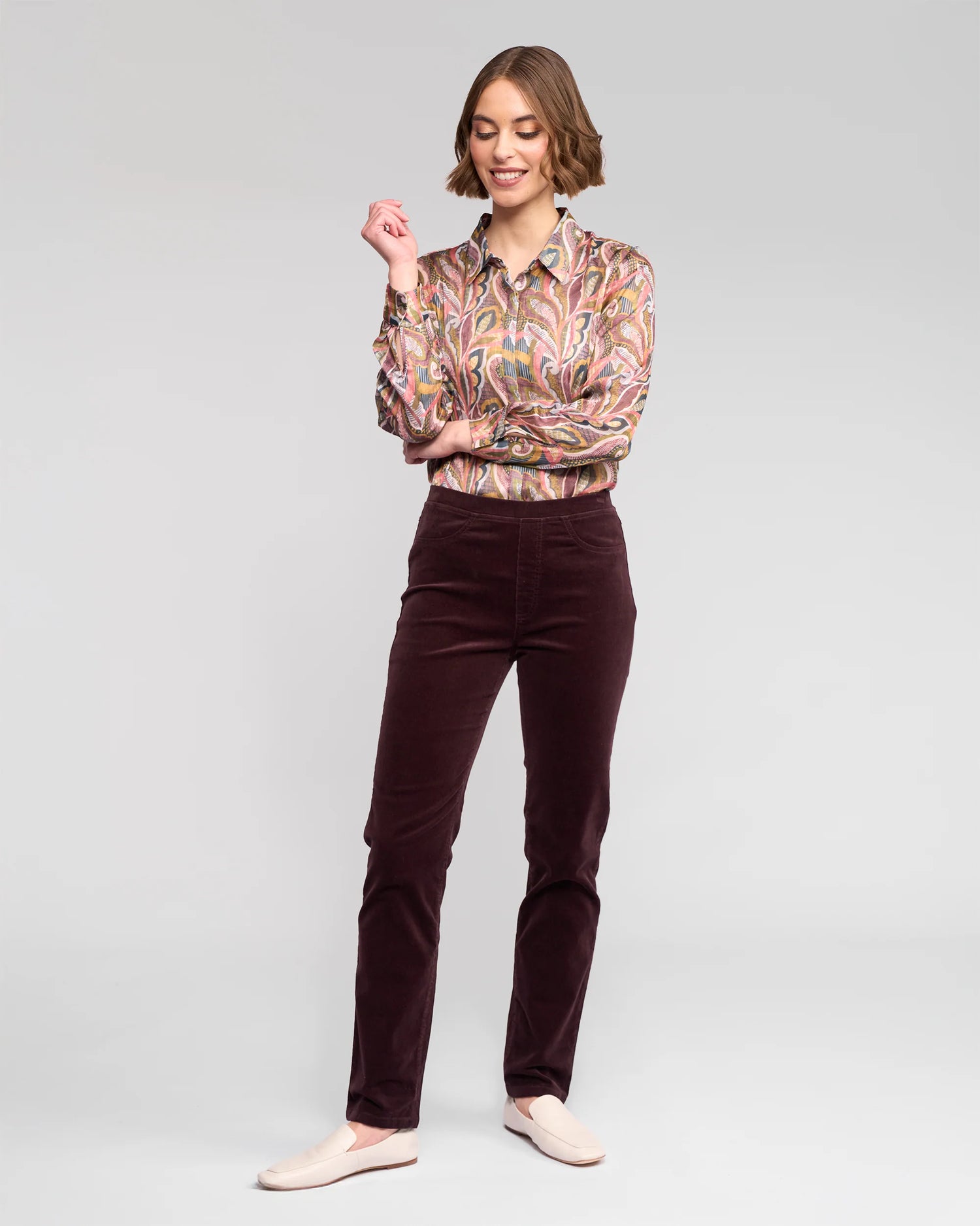 Bay Cord Pull On Pant Slim Leg 234M