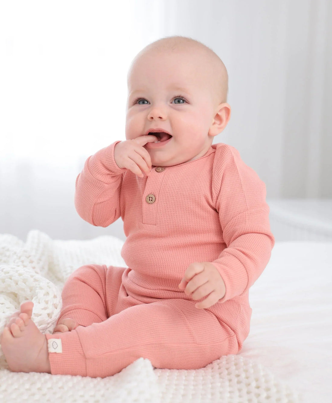 Waffle Leggings Blush Pink