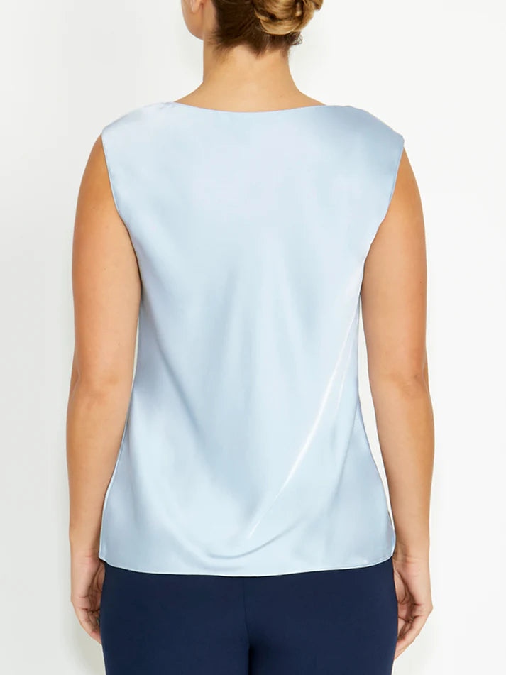 Harmony Blue Cowl Neck Top Anthea Crawford